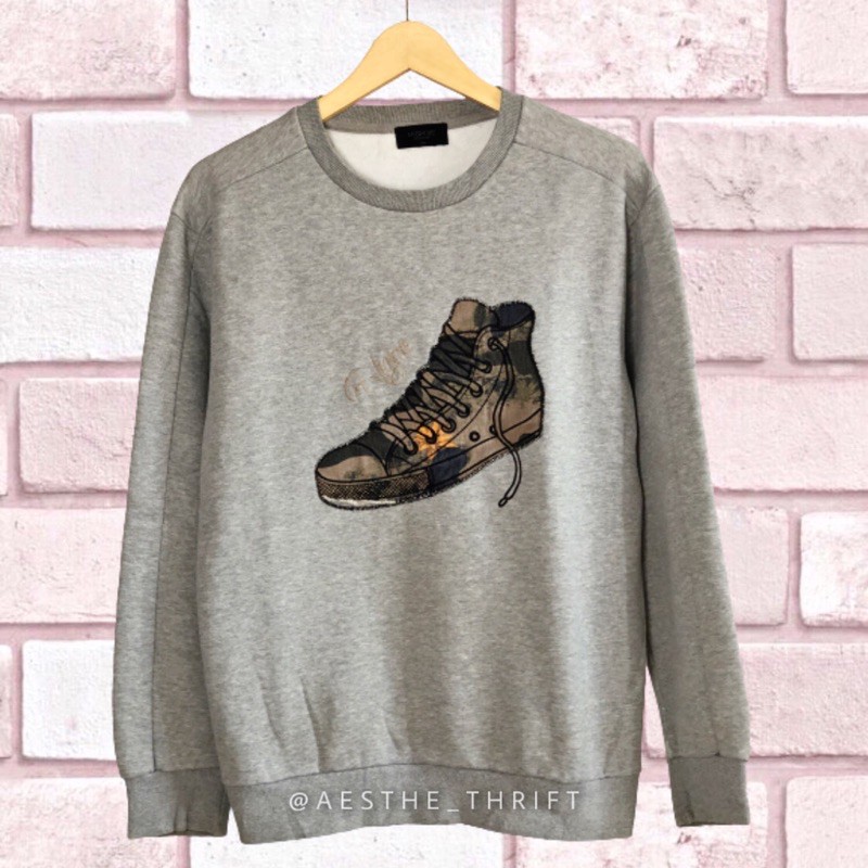 SWEATER CREWNECK THRIFT OVERSIZE BRANDED PREMIUM QUALITY