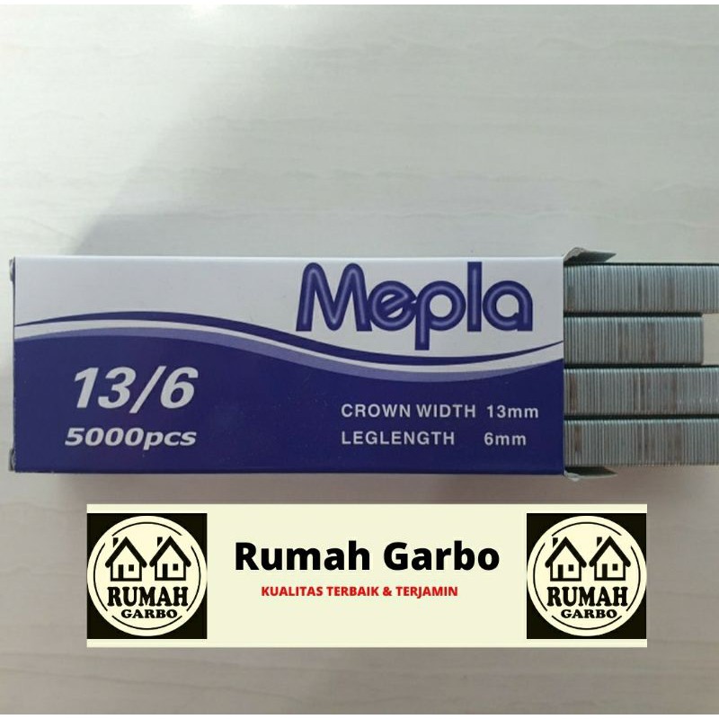 

(5000 PCS) Stapler Gun Tacker Isi Staples Tembak 13/6 13 / 6 mm MEPLA