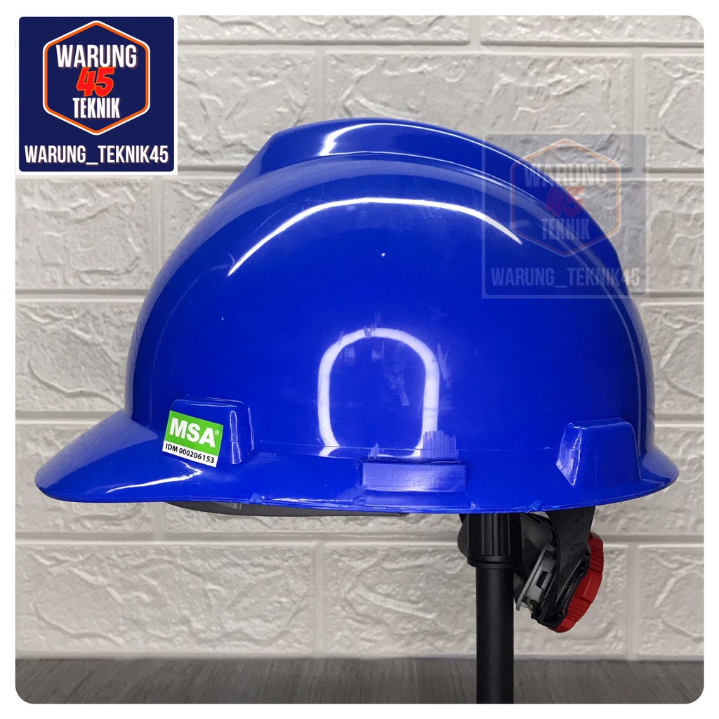 HELM PROYEK SAFETY V GUARD MERK MSA SNI LOKAL SUSPENSI FASTRACK FASTRAK - BIRU