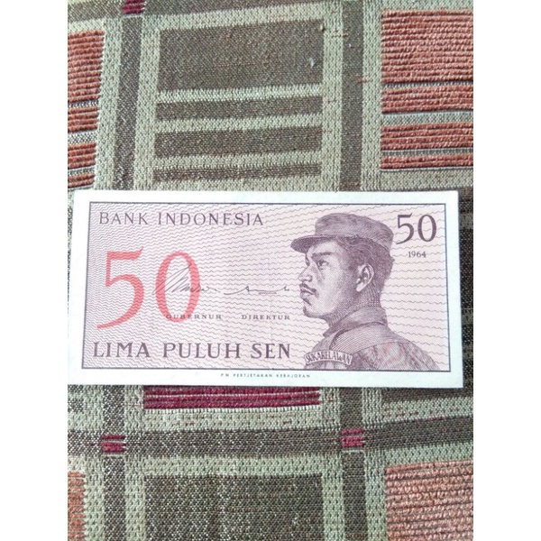 uang kuno kertas 50 sen tahun 1964