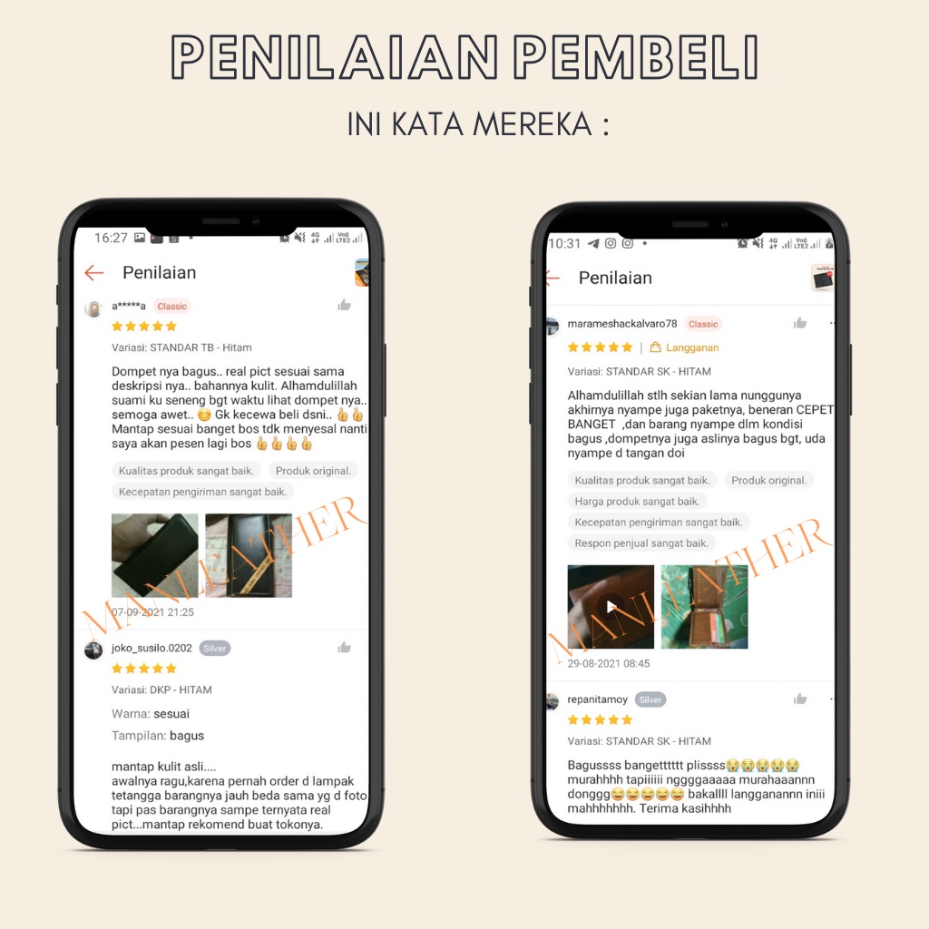 Dompet Pria Cowok Kulit Sapi Asli Premium Uang Cowok Pria Laki Laki Kulit Original Ori Garut-6