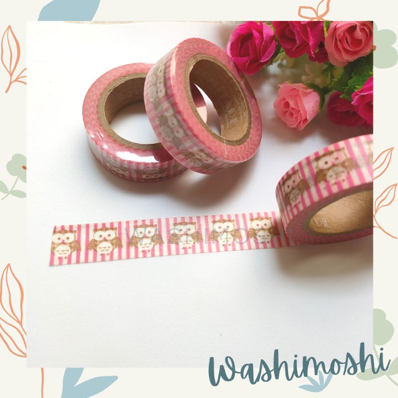 

Washimoshi Masking Washi Tape Owl Design