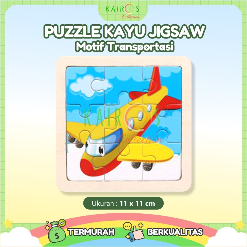 Puzzle Kayu Anak Mini Transportasi