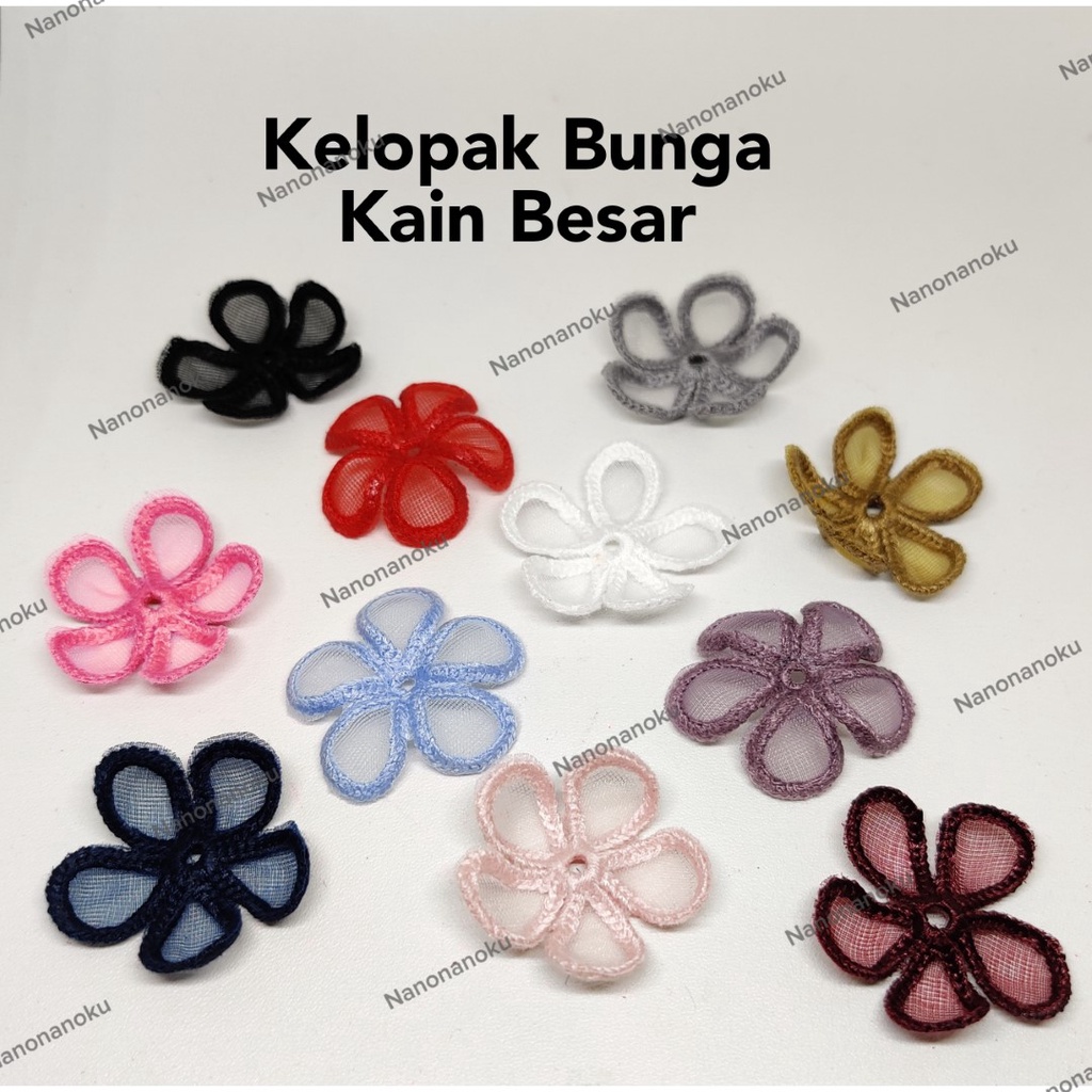 [20 pcs] Kelopak Bunga Kain BESAR DIY Craft Kerajinan Tangan