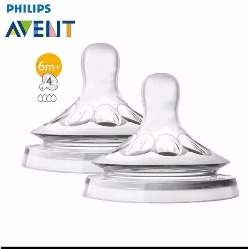 Philips Avent Natural Feeding Nipple / Teat / Dot Fast Flow 6m+ 3m+ Isi 1