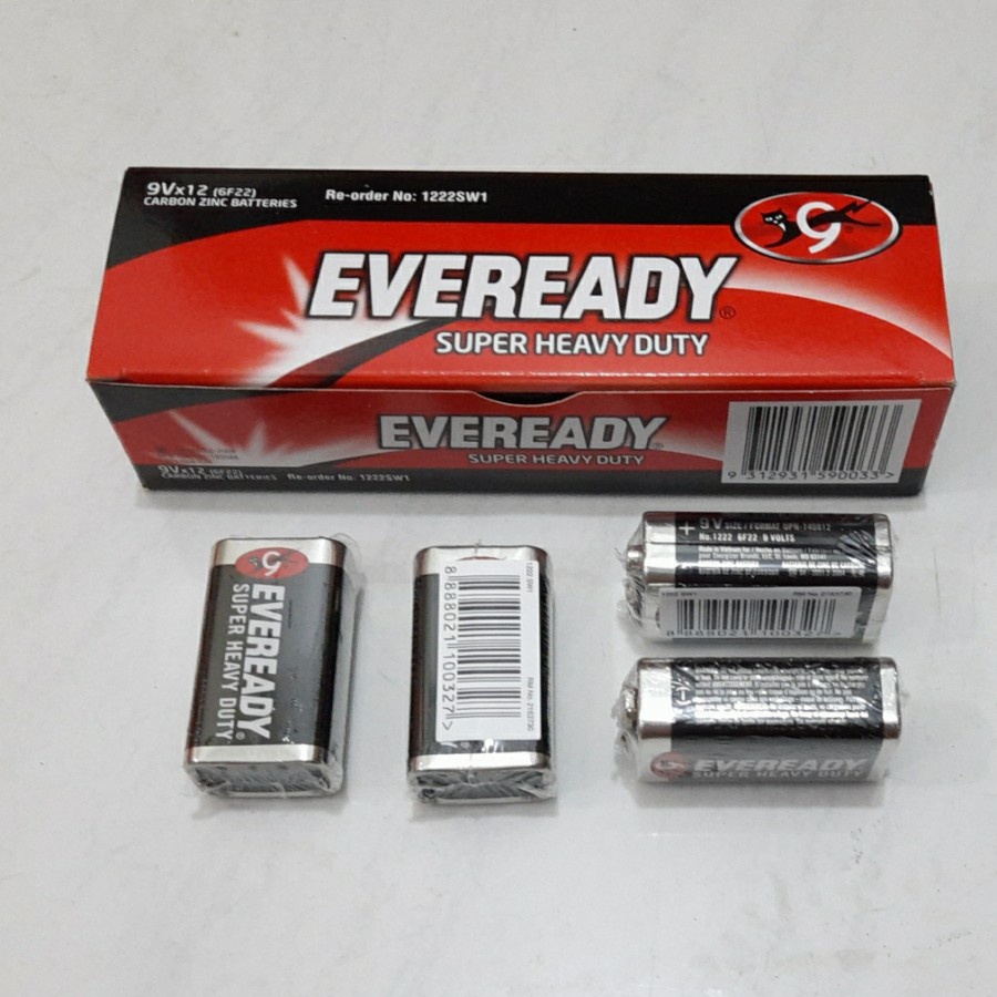 Baterai Kotak 9V 9 Volt Eveready Kotak Batre Battery Microphone Ori