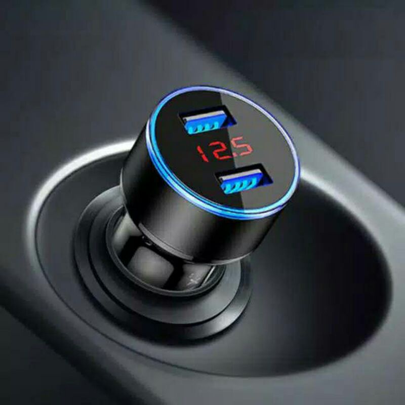 digital car charger led casan mobil led usb