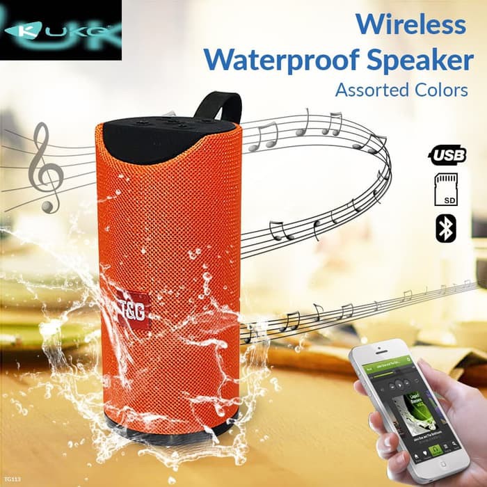 Speaker Wireless Bluetooth TG113 Mega Bass  Porrable Aux USB Support