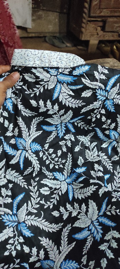 Bswart Batik Hrb026 Kenongo Hem Pendek Padi Pekalongan M L Xl Batik
