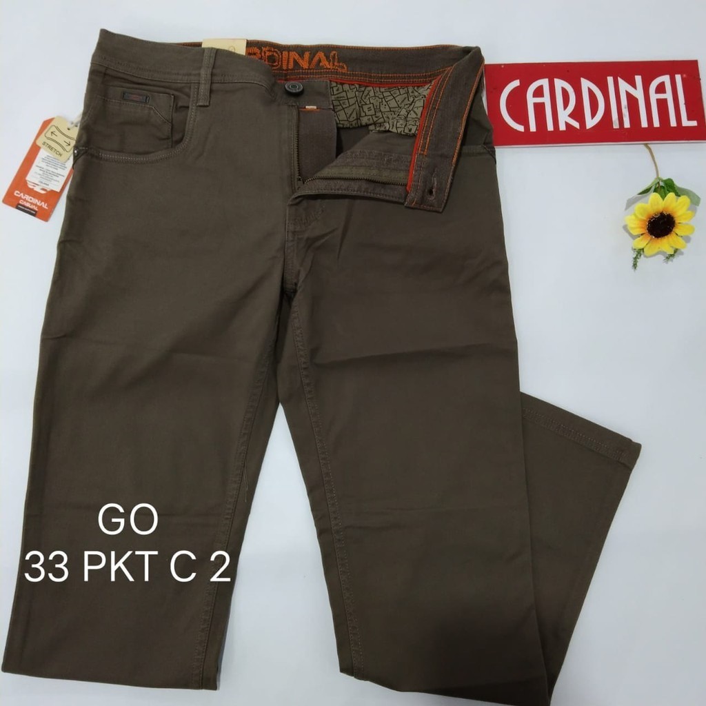 BB 33-PKT CARDINAL CASUAL CELANA POCKETS PANJANG Pria Fashion Laki Brand Kekinian Celana Chino