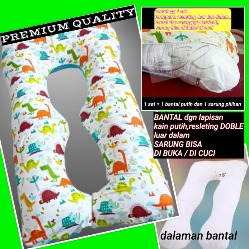 bantal ibu hamil / bantal hamil + sarung premium quality /cod bayar ditempat