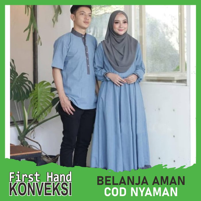 Konveksi Baju Couple Zaki Zakia Baju Gamis Couple Lebaran Fashion Paling Laris Shopee Indonesia