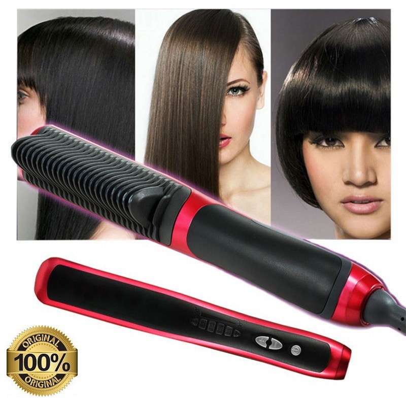 JBI-0017 Sisir Profesional Hair Straightener Catok Sisir Pelurus Rambut New Generation HQT-908B