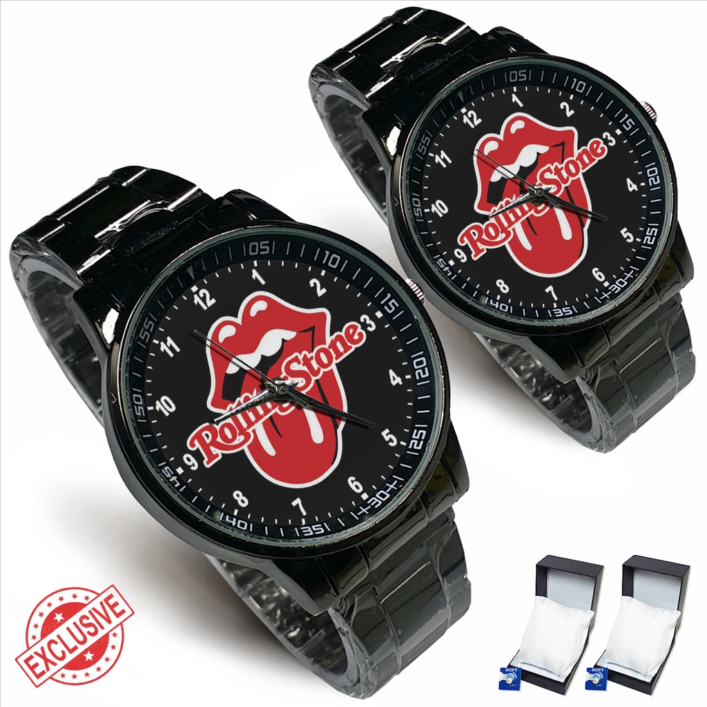 Jam Tangan Rantai Couple THE ROLLING STONES - 3 (Awesome)