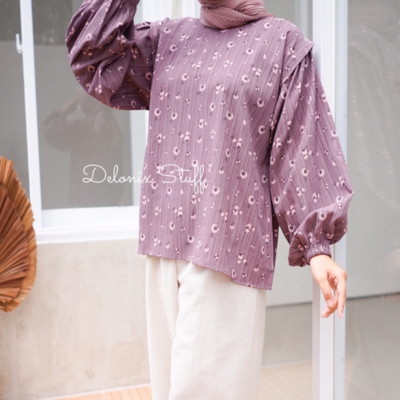 Eudora flower korean blouse