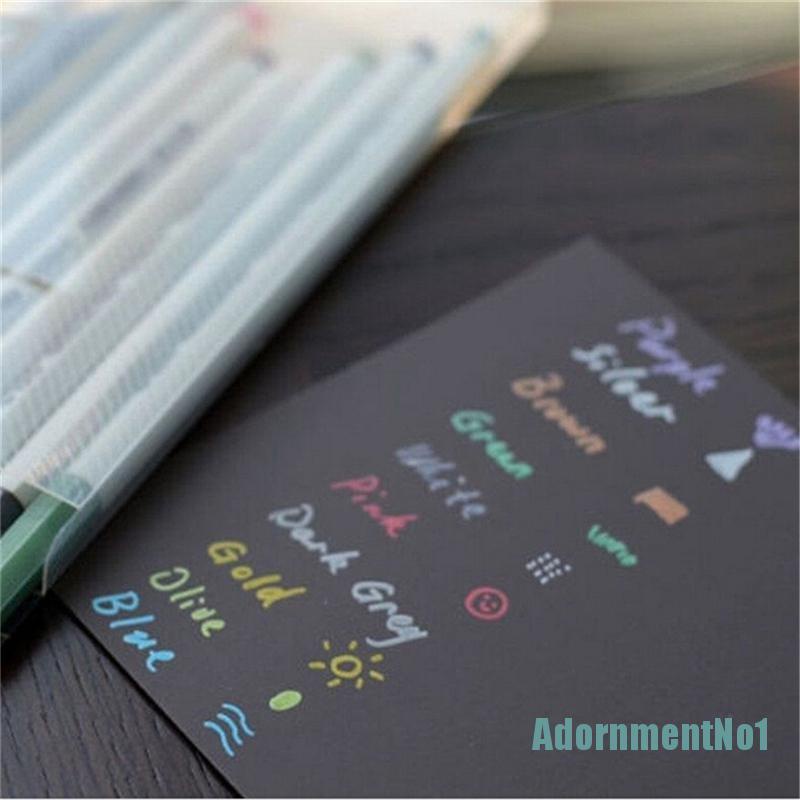 (AdornmentNo1) 10pcs / Set Pensil Warna Metalik Untuk Dekorasi Album DIY