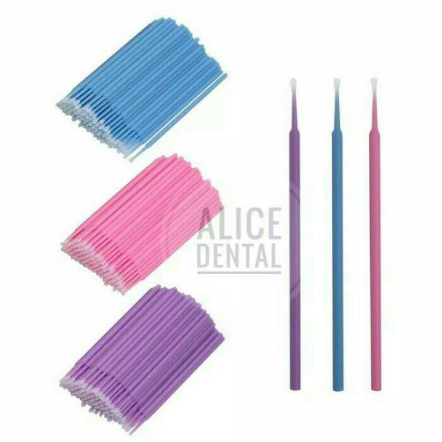 Alice dental microbrush gigi microapplicator refill mikroaplikator micro aplicator brush eyelash bud