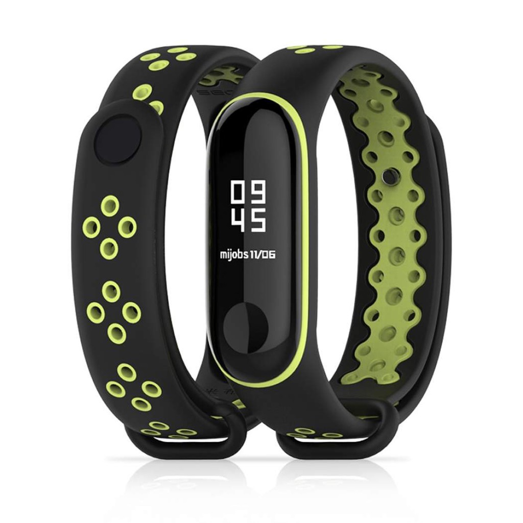 Strap Replacement Sporty Two Color STRAP for Mi Band 4 And Mi Band 5