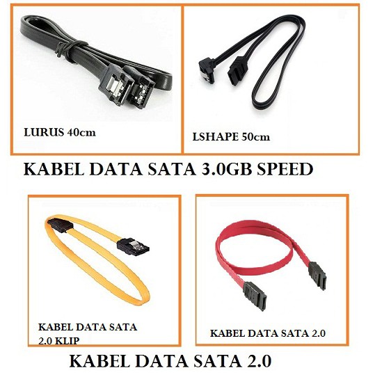 Kabel Data Sata 3.0 III Harddisk HDD SSD 6 Gbps - Red