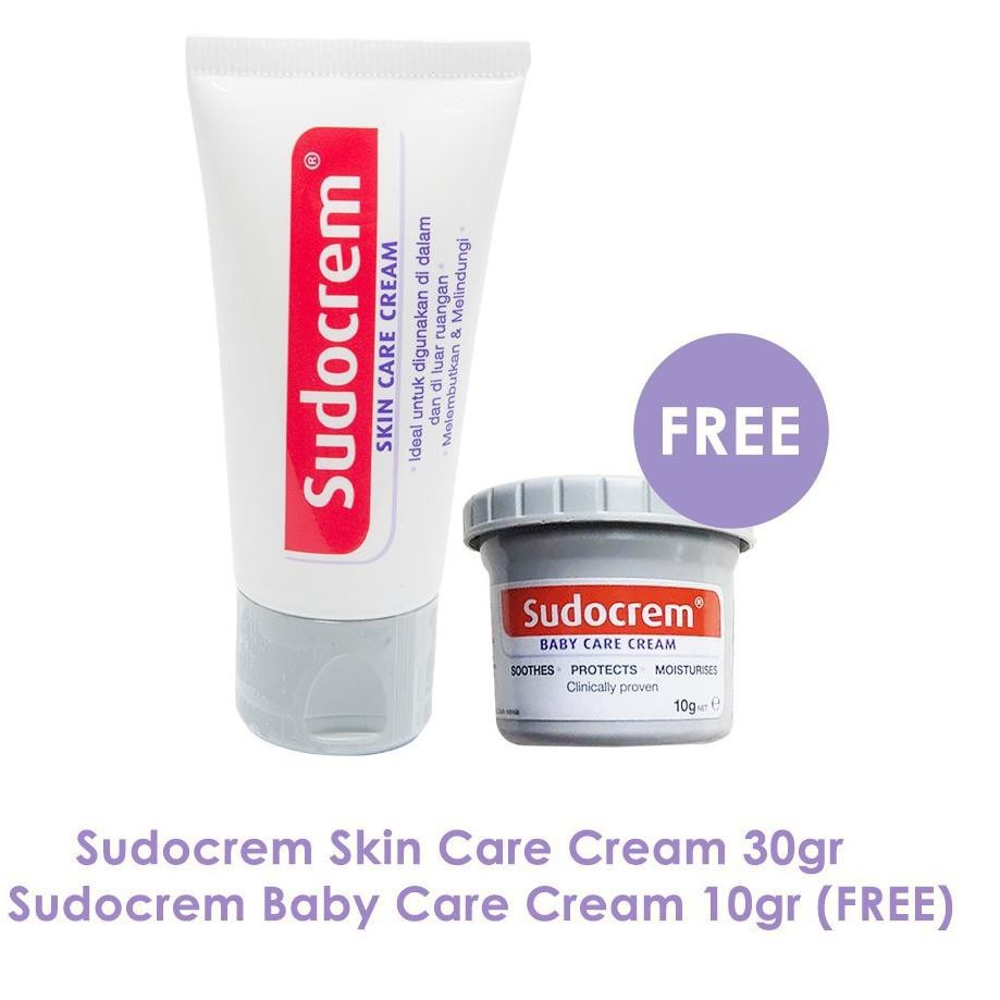 Sudocrem Skin Care Cream Tube 30gr FREE Sudocrem Baby Care 10gr