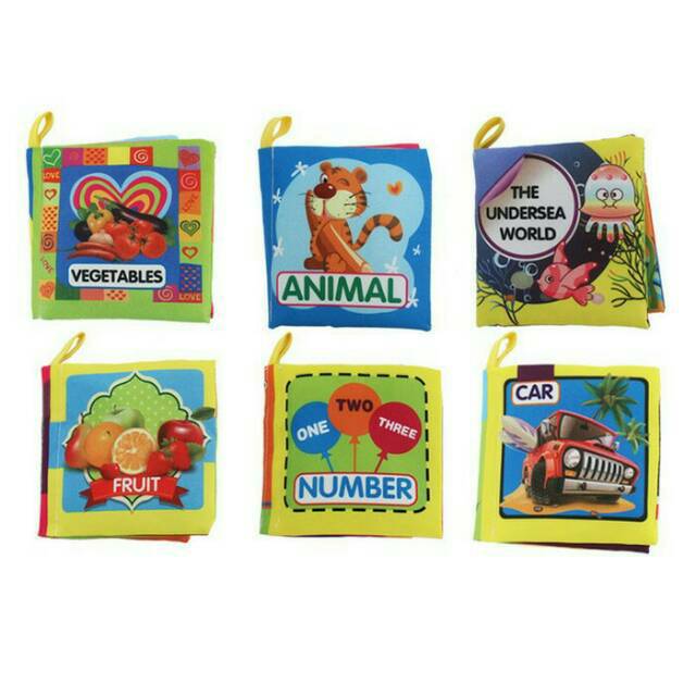 Buku bantal Bayi buku kain softbook 6 pcs