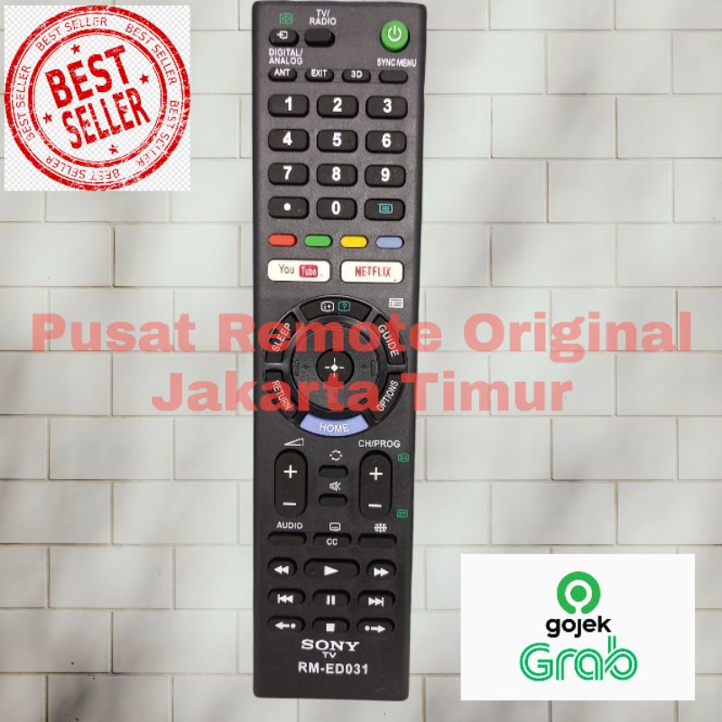 REMOTE REMOT SMART TV LED SONY RMT-TX202P NETFLIX YOUTUBE ORIGINAL ASLI