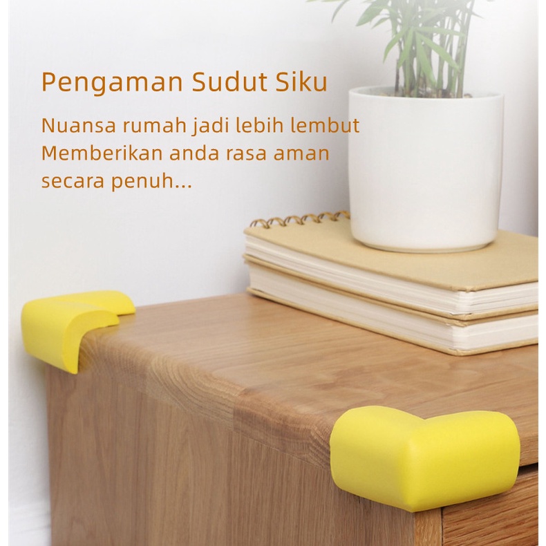 Pelindung Pengaman Sudut Siku Meja Keamanan Bayi Pelindung Sudut Siku Meja Silikon Stiker Corner Guard Baby Aman Silicone Cushion Protector Table FH01