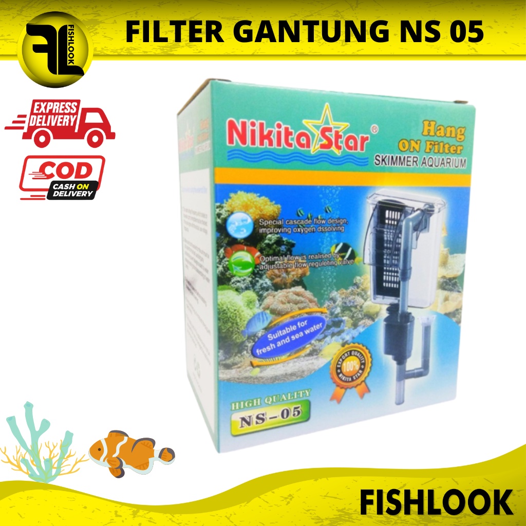 NIKITA STAR NS05 NS 05 SLIM hanging hang on filter gantung aquarium aquascape