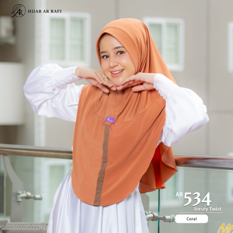 hijab kerudung jilbab bergo Artis brand Arrafi Ar534 terbaru murah