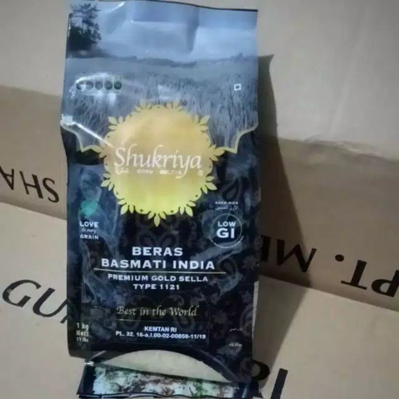 

Beras Basmati Shukriya 1kg Sukriya Rice kemasan 1 kg Beras Basmati