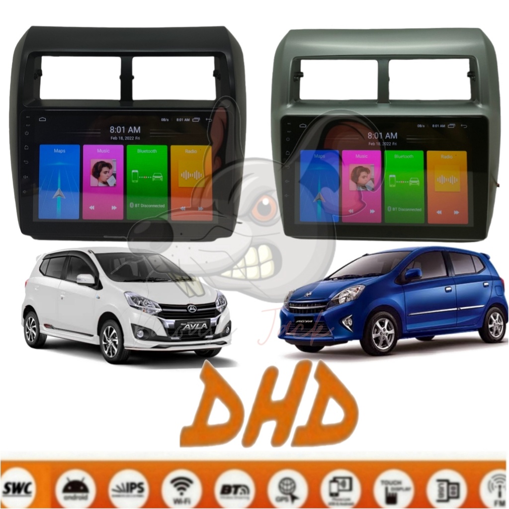 Head Unit Android DHD Agya Ayla 9 inch Plug And Play