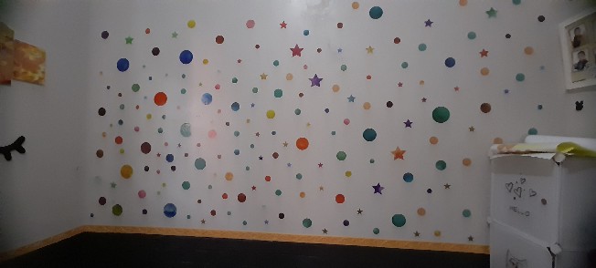 Poe Wall Decal Bintang Star Watercolor Colorful - Stiker Dinding Kamar Anak Space