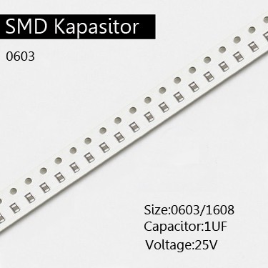 Capacitor 0603 1Uf Smd 1608 105 25V Kapasitor Ad16 Tkpw2391 Berkualitas