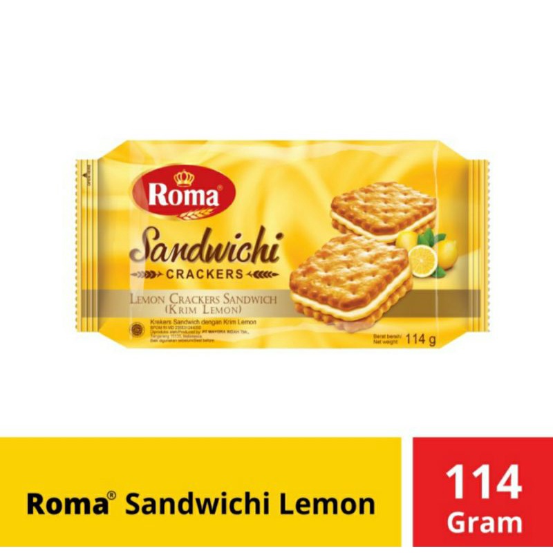 

biskuit Roma Creackes krim Lemon 114gr