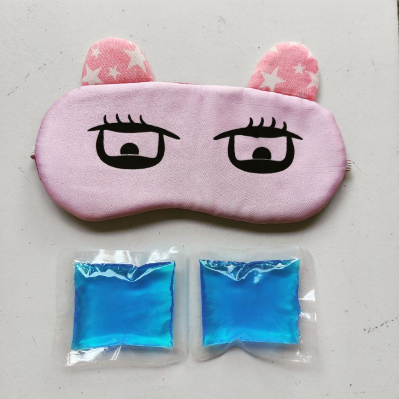 penutup mata tidur SEPAKET ice gel kompres mata eye mask anti kantung mata cantik kulit area mata