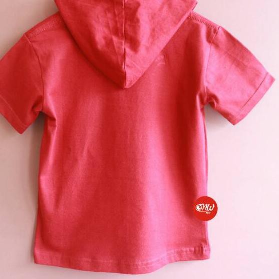 [Big Promo] HOODIE Anak Kaos Polos Lengan Pendek Balita Bayi Hitam Black Laki laki Perempuan ONW KID