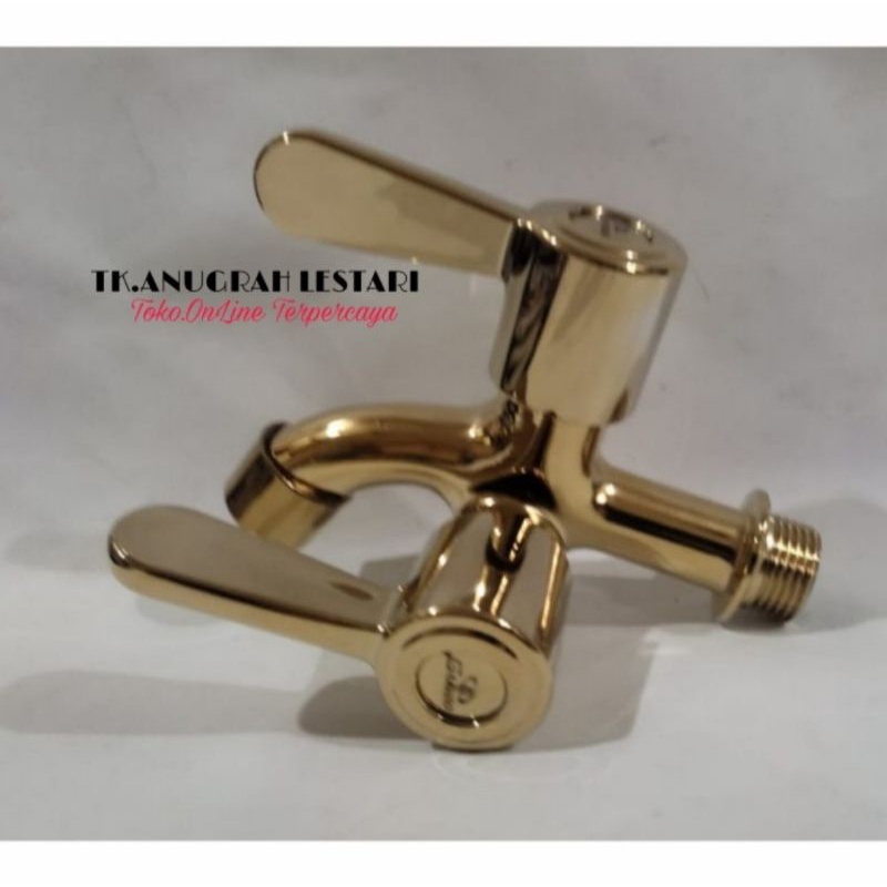 kran cabang shower gold/kran shower gold
