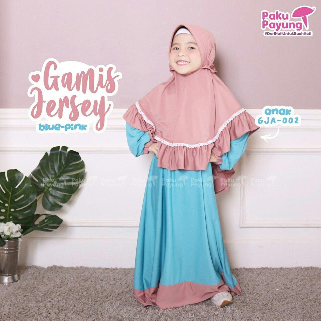gamis anak jersey paku payung