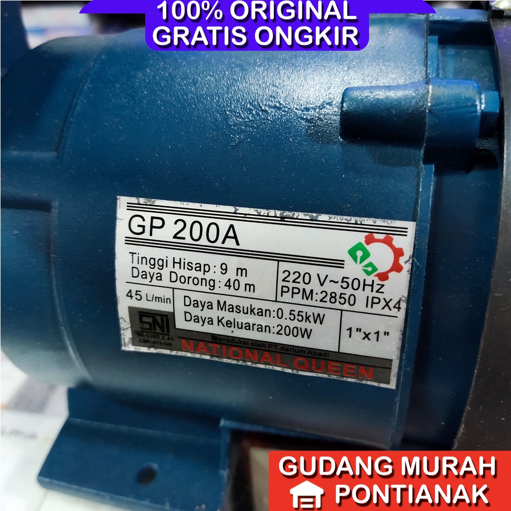 Pompa Air National 200 watt super kuat nasional GP-200 200w