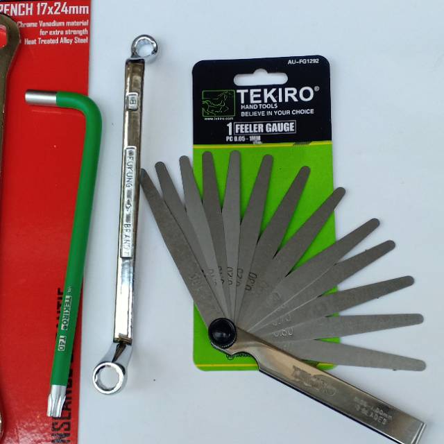 Kunci Stel Klep 4 pcs Kunci Tutup Klep Kunci Klep Feeler Gauge Tekiro Kunci Stelan Klep 4 pcs For Tune Up-2