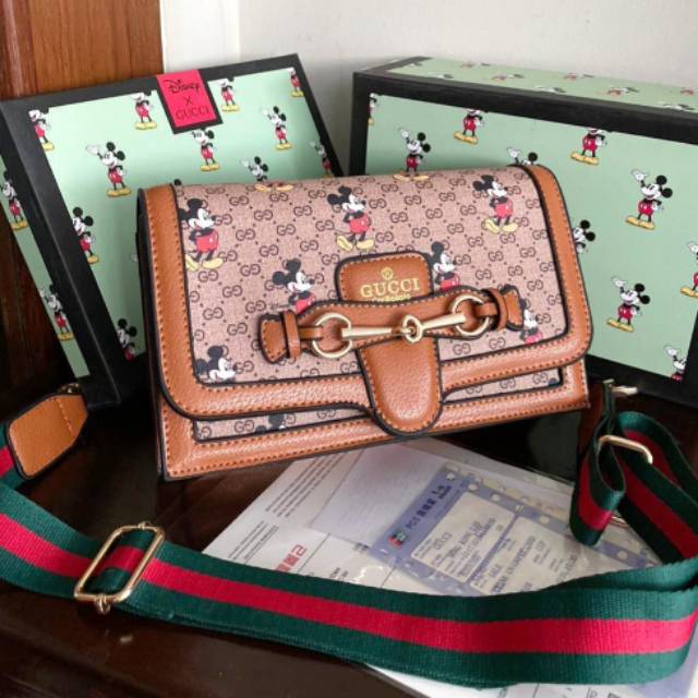 GUCCI MICKEY BELT size 23 FULLSET BOX