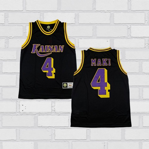 Baju Jersey Basket Slamdunk Series Shinichi Maki Kainan Hitam - M
