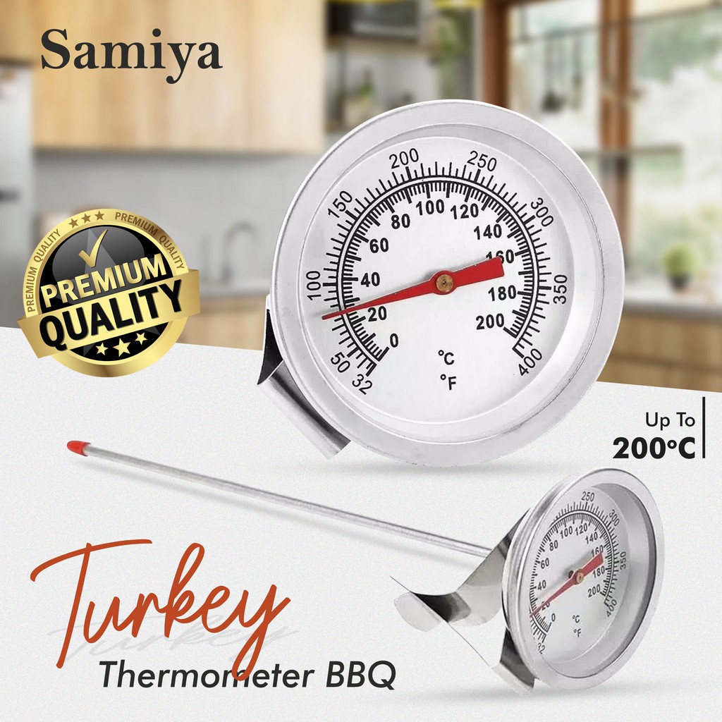 turkey thermometer daging BBQ / thermometer minyak makanan minuman kopi / kitchen thermometer dapur