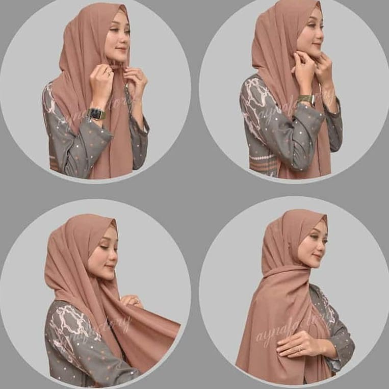 Pashmina diamond italiano tali karet dagu / pashmina instan karet