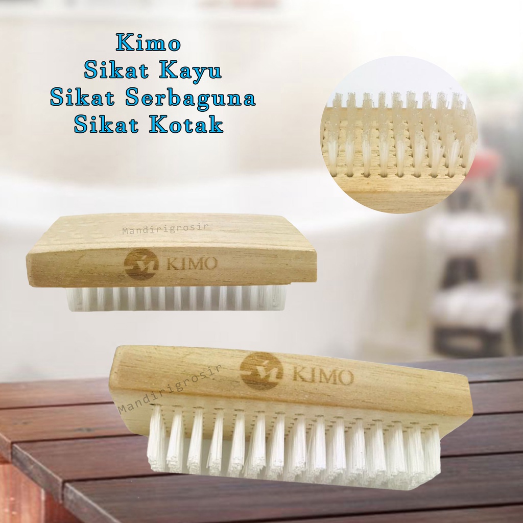 Kimo*Sikat Baju*Sikat kayu*Sikat Serbaguna*Sikat kotak*Uk.10x4.3cm