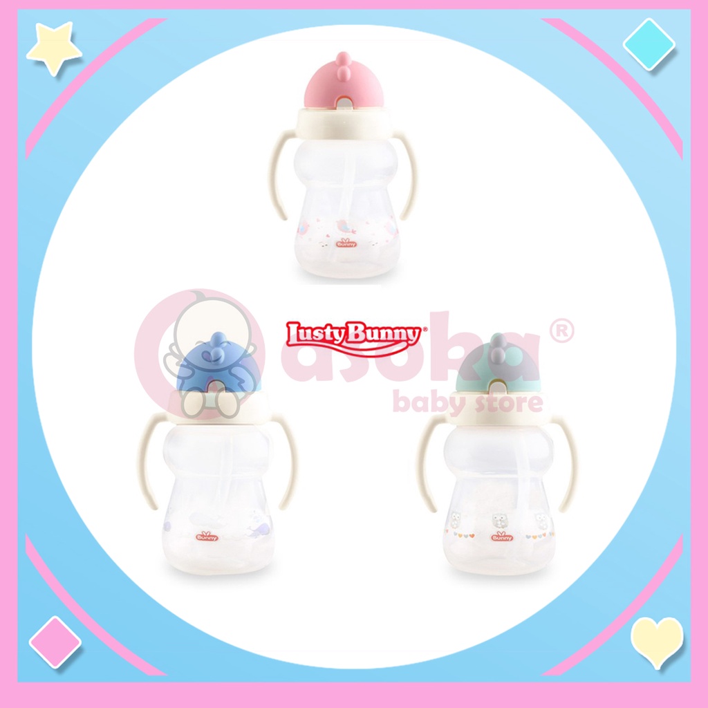 Lusty Bunny Training Cup With Straw - Botol Minum Bayi ASOKA