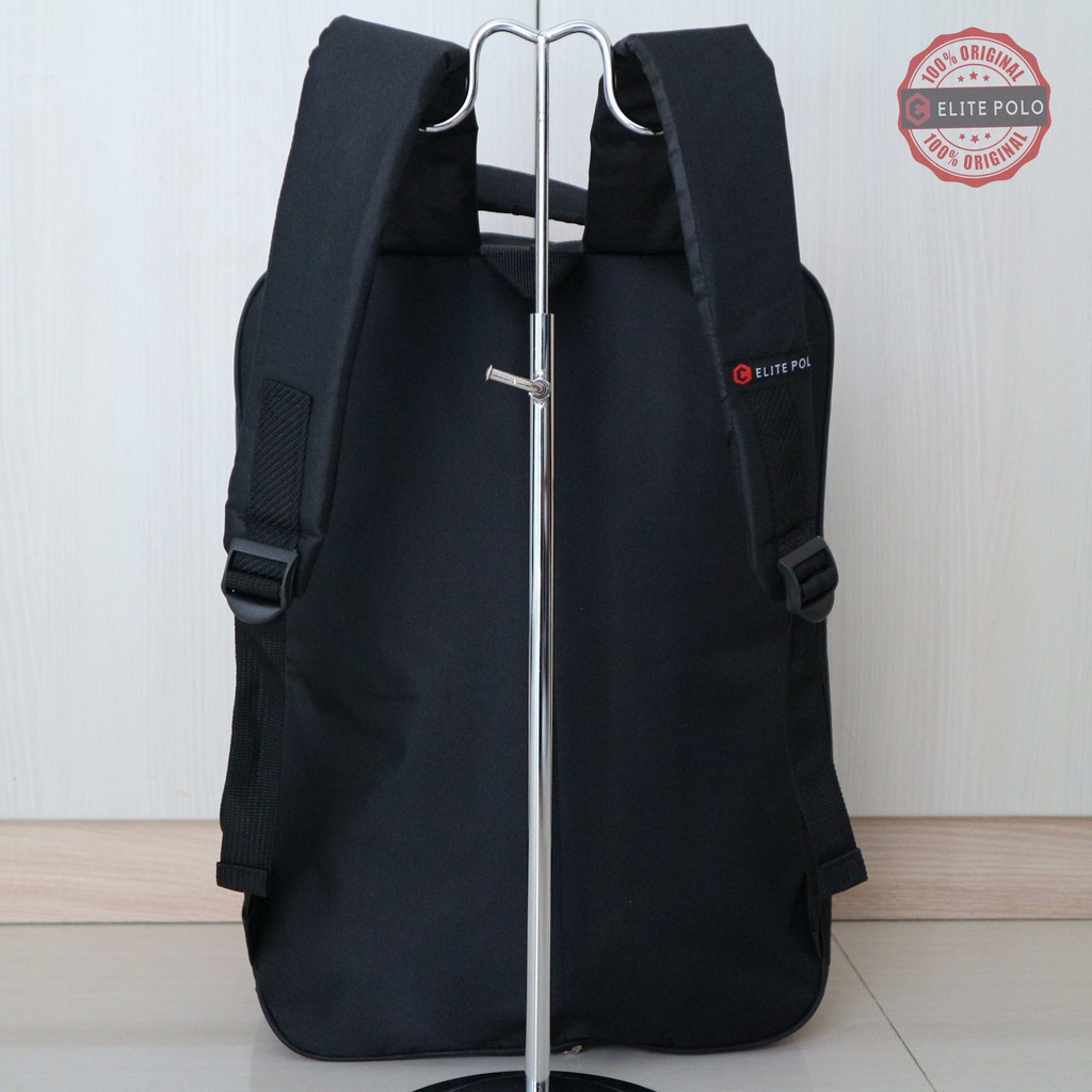 Tas Ransel Laptop Elite Polo Original Promo Bonus Rain Cover Ada Slot Laptop Murah Sekolah Kerja