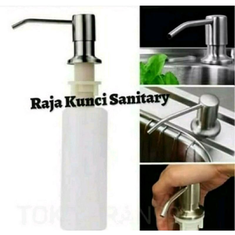 Paket Lengkap Kitchen Sink BOLZANO NICE 6045+Kran Mixer Tarik Panas/Dingin+Tempat Sabun+Stop Kran