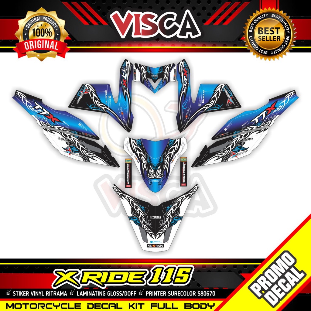 Decal X Ride 115 Full Body Stiker X Ride 115 Full Body Striping X Ride 115 Full Body Decal Hologram 