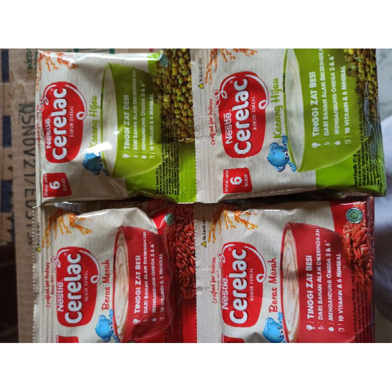 NESTLE CERELAC BUBUR BAYI BERAS MERAH, KACANG HIJAU